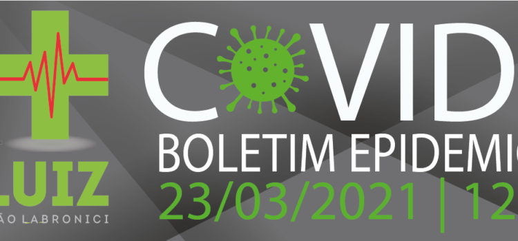 Boletim Covid-19: casos e ocupação 23/03/2021